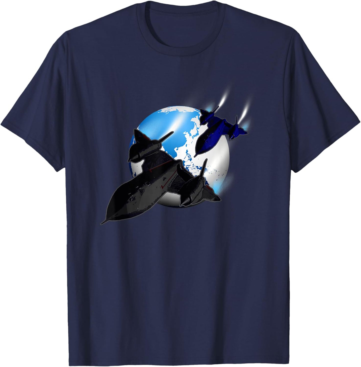 SR-71 Blackbird-Spy Plane Mach 3 T-Shirt - T-Shirt | Navy
