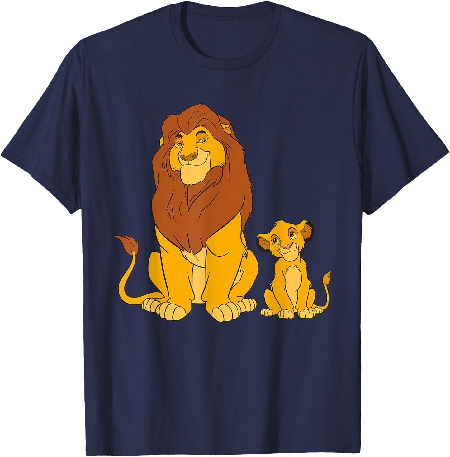Disney The Lion King Young Simba and Mufasa T-Shirt - T-Shirt | Navy