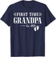 First Time Grandpa New Dad Est 2026 Shirt Fathers Day T-Shirt - T-Shirt | Navy