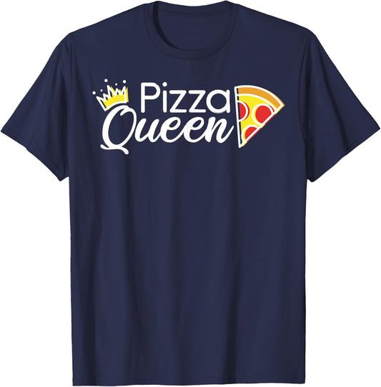Pizza Queen Gift Girls Women Female Pizza Lover T-Shirt - T-Shirt | Navy