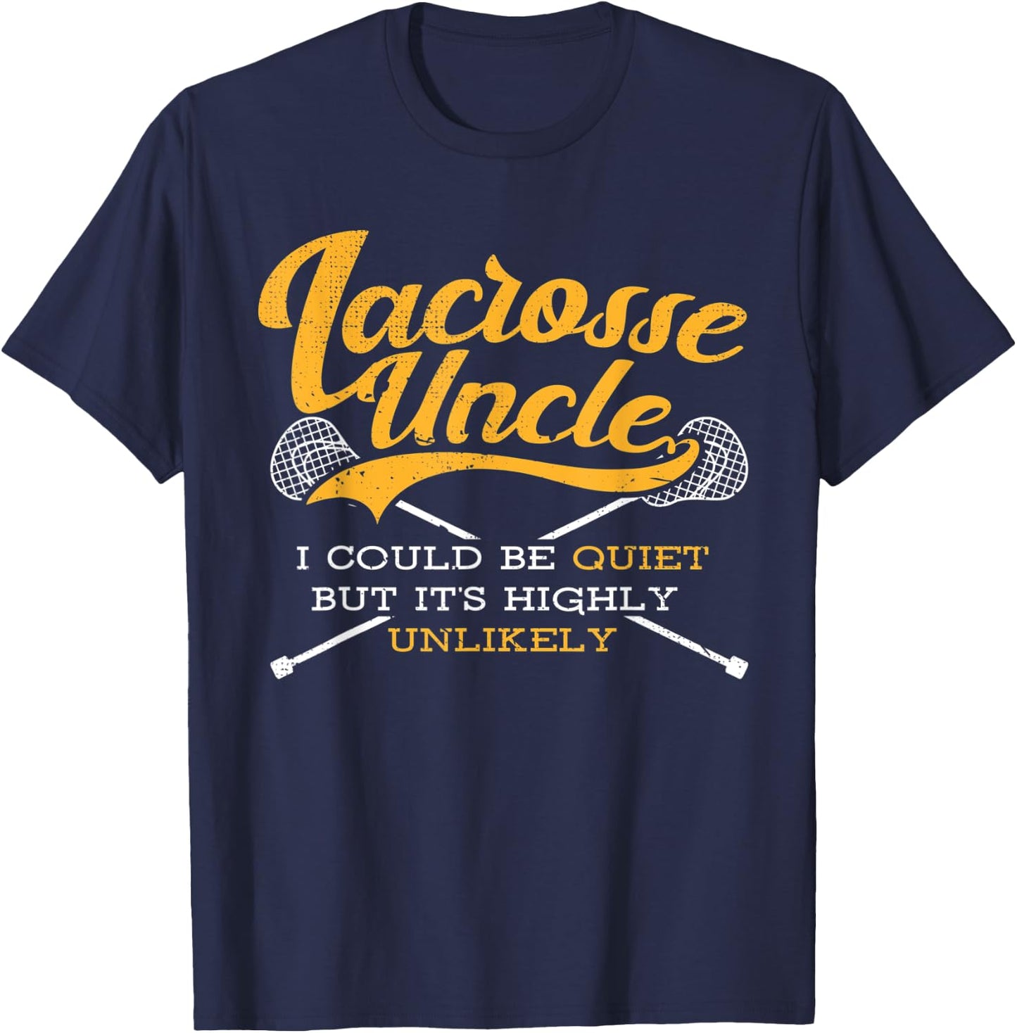 I Love Lacrosse Uncle Team Player Lax Is Life Sports Lover T-Shirt - T-Shirt | Navy