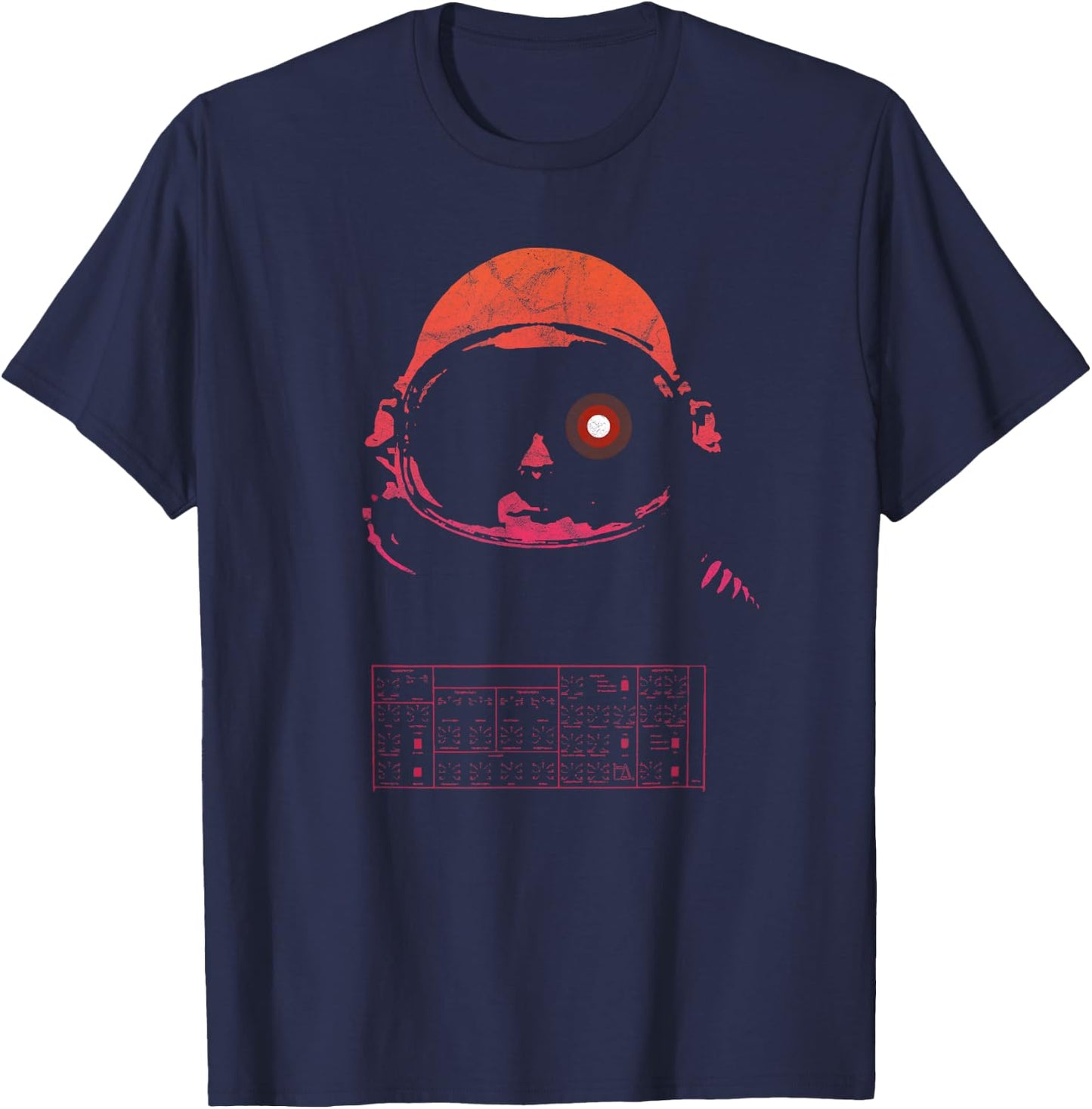 Synthwave Retrowave Aesthetic Vintage Astronaut Synth Space T-Shirt - T-Shirt | Navy