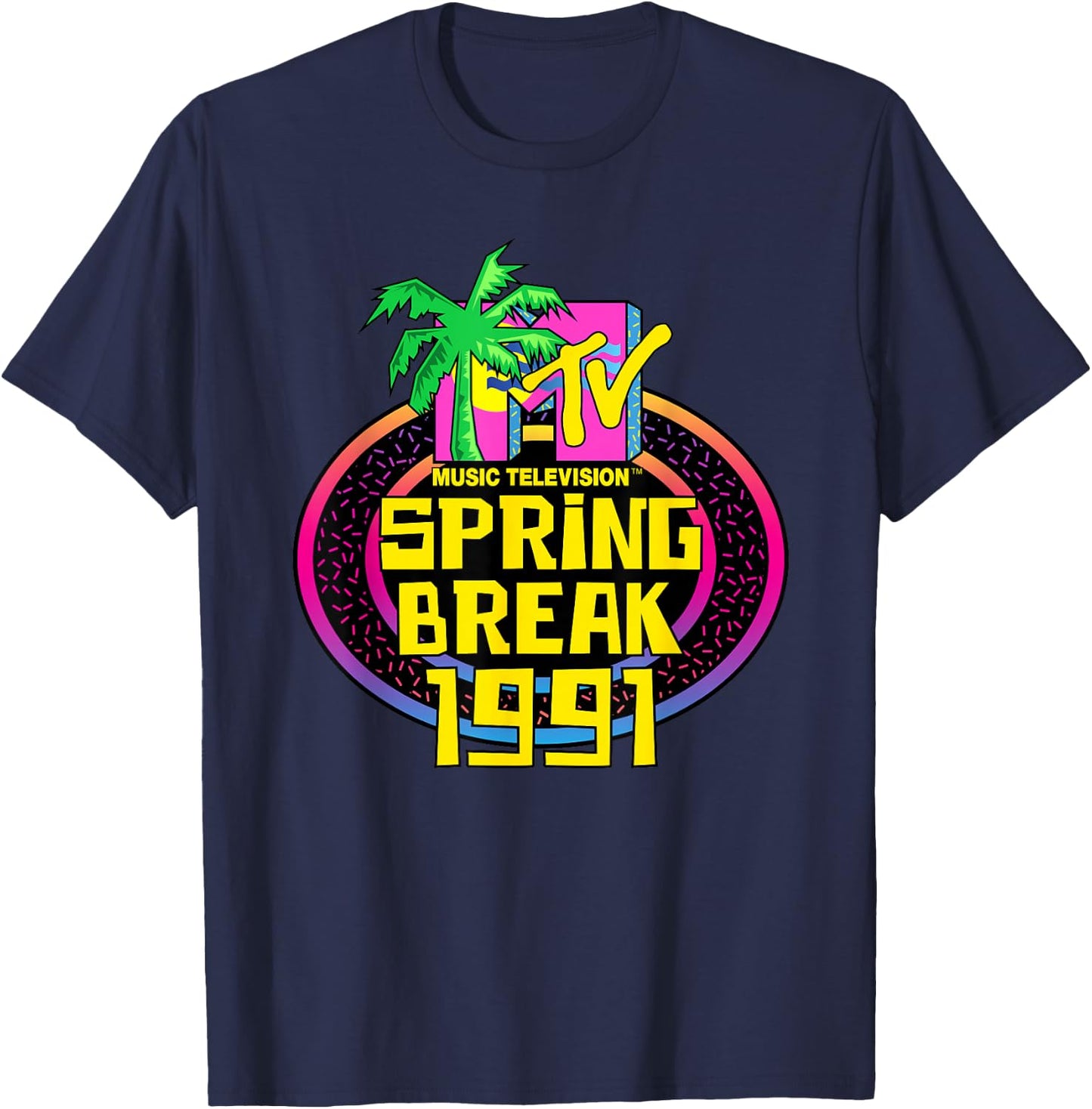 MTV Spring Break 1991 Classic Logo T-Shirt - T-Shirt | Navy