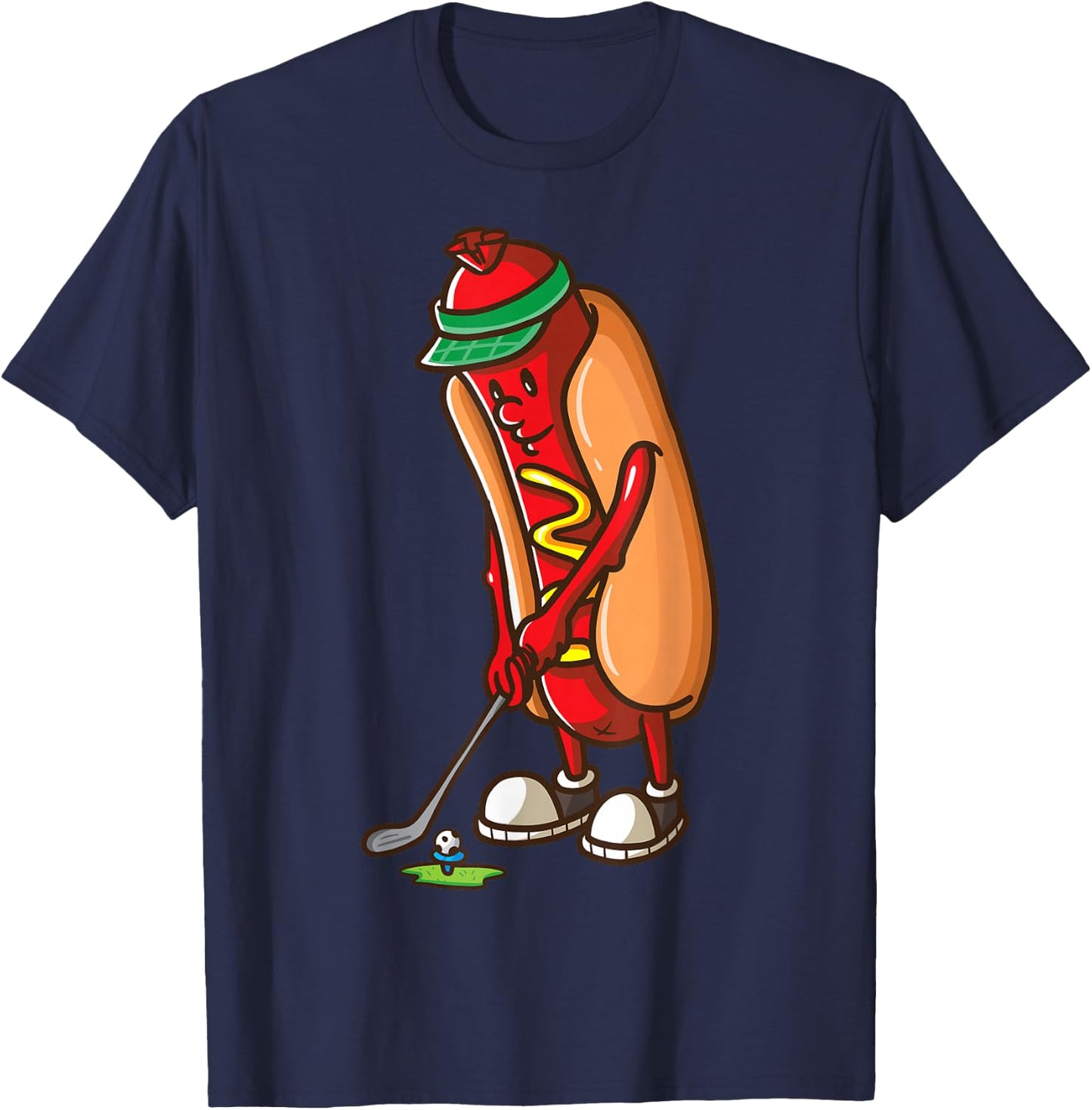 Golf Game Hot Dog Golf Gifts Shirts Boys T-Shirt - T-Shirt | Navy