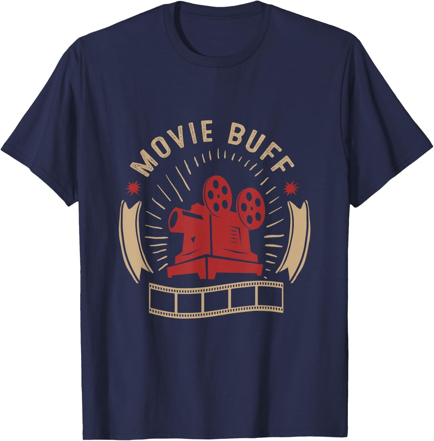 Movie Buff Vintage Cinema T-Shirt - T-Shirt | Navy