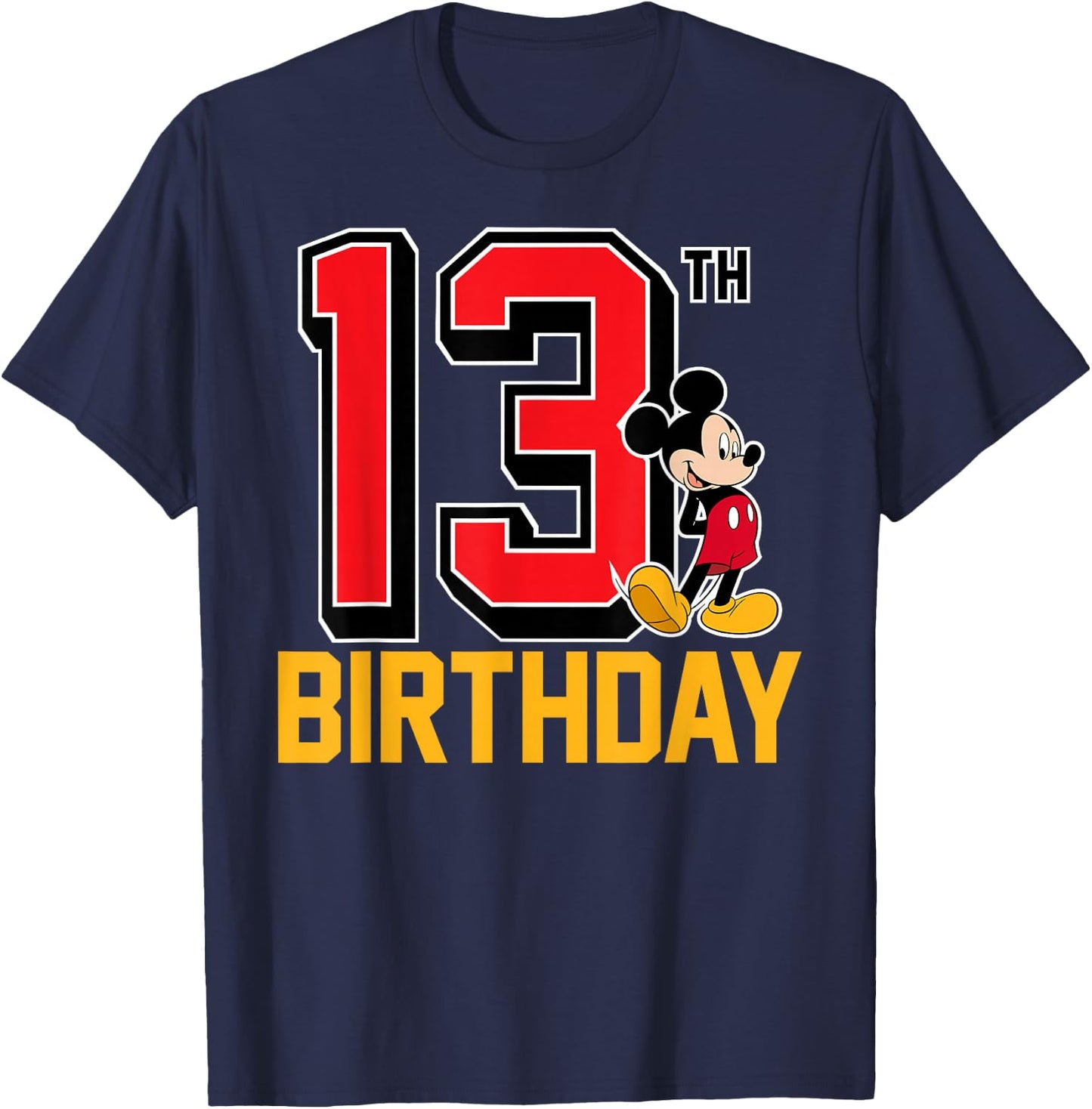 Disney - Mickey 13th Birthday T-Shirt - T-Shirt | Navy