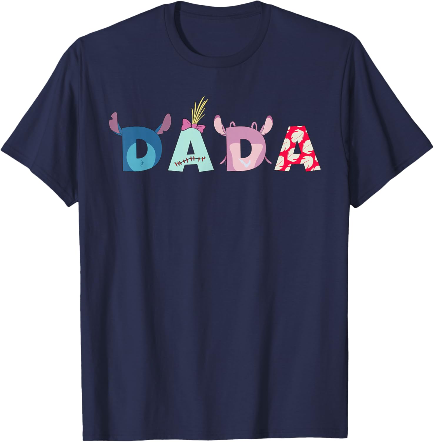 Disney Lilo & Stitch Dada Father's Day Birthday Family Trip T-Shirt - T-Shirt | Navy