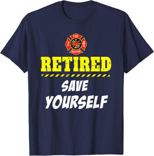 Firefighter Funny Retirement T Shirt Gifts & Women T-Shirt - T-Shirt | Navy