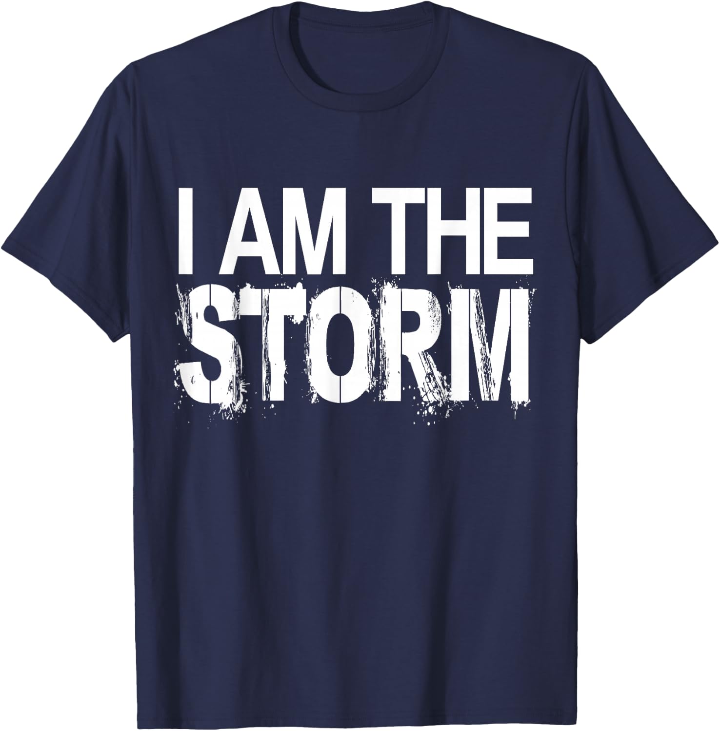 I Am The Storm Devil Whispers Motivational T-Shirt - T-Shirt | Navy