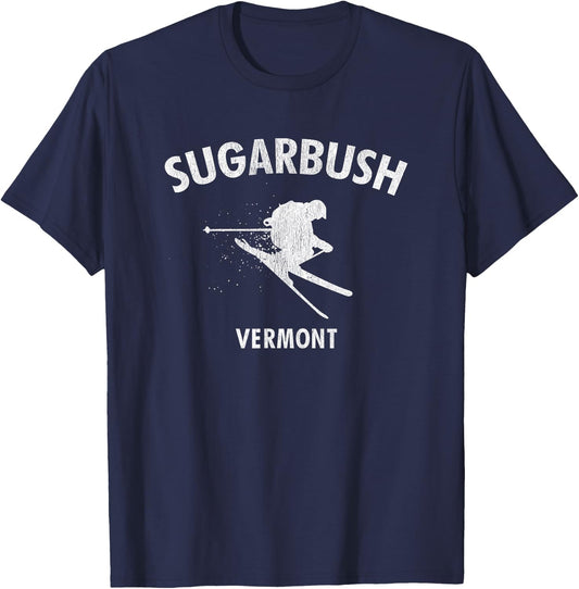 Sugarbush Skiing Vermont Ski T-Shirt - T-Shirt | Navy