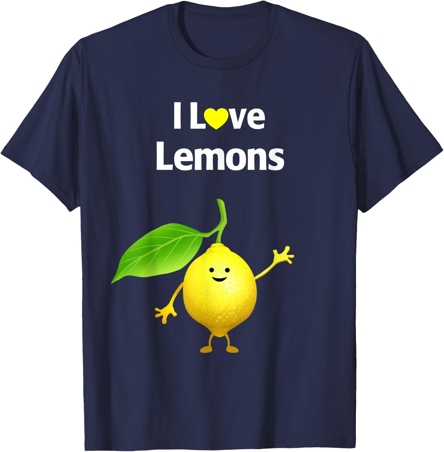 I Love Lemons T-Shirt - T-Shirt | Navy