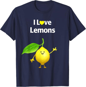 I Love Lemons T-Shirt - T-Shirt | Navy