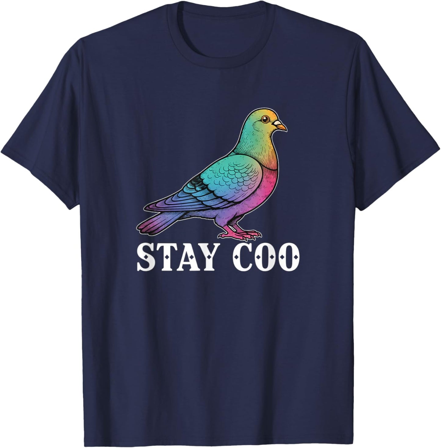 Bird - Stay Coo, Pigeon Breeder Pride T-Shirt - T-Shirt | Navy