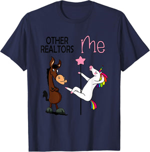 Other Realtors And Me Funny Dance Unicorn Party T-Shirt - T-Shirt | Navy