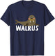 Walrus Shirt For Boys Or Girls | Cute Walrus Gift T-Shirt - T-Shirt | Navy