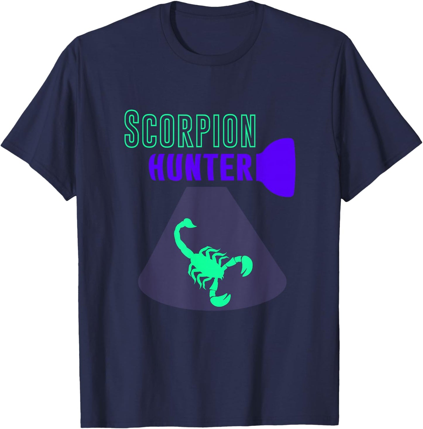Scorpion Hunting, Black Light Scorpion Hunter T-Shirt - T-Shirt | Navy