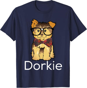 Dorkie Funny Dorky Yorkie Dog T-Shirt - T-Shirt | Navy