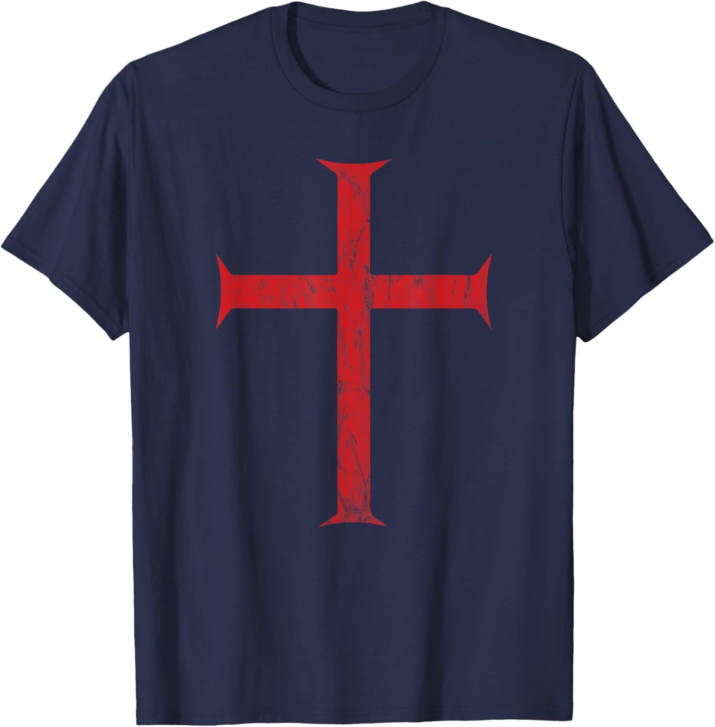 Knight Templar Cross Vintage T-Shirt - T-Shirt | Navy