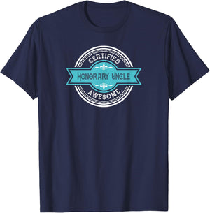 Honorary Uncle - Best Friend Uncle Graphic T-Shirt - T-Shirt | Navy