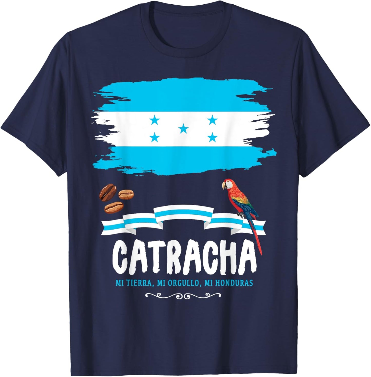Honduras Catracha Outfit Ideas & Honduran Flag T-Shirt - T-Shirt | Navy