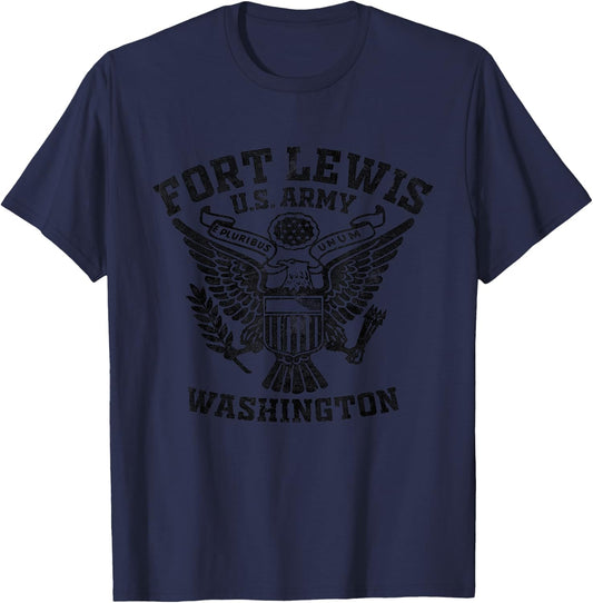 Fort Lewis US Military Base Washington WA Ft Lewis Veteran T-Shirt - T-Shirt | Navy