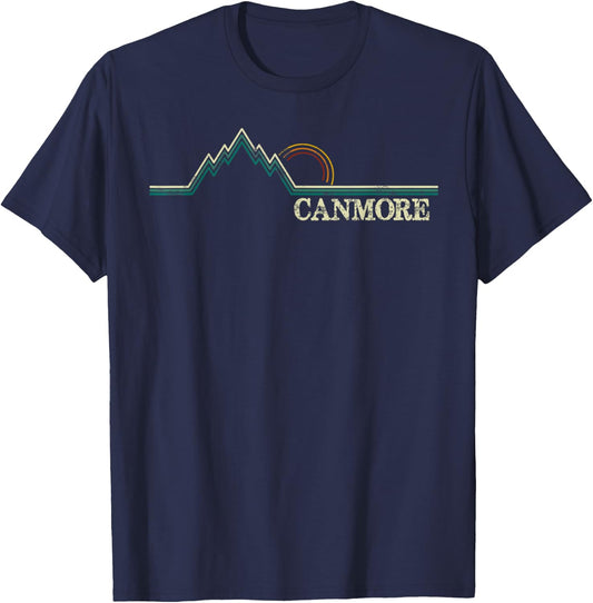 Canmore Canada Adventure Mountain T-Shirt - T-Shirt | Navy