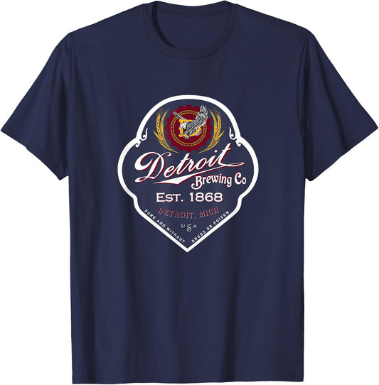 Prohibition Era Detroit Brewing Company T-Shirt - T-Shirt | Navy