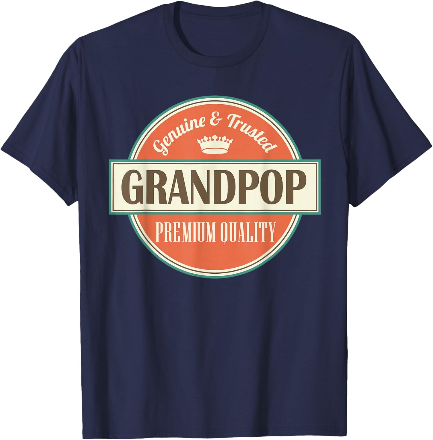 Grandpop Grandpa Fathers Day Gift T-Shirt - T-Shirt | Navy