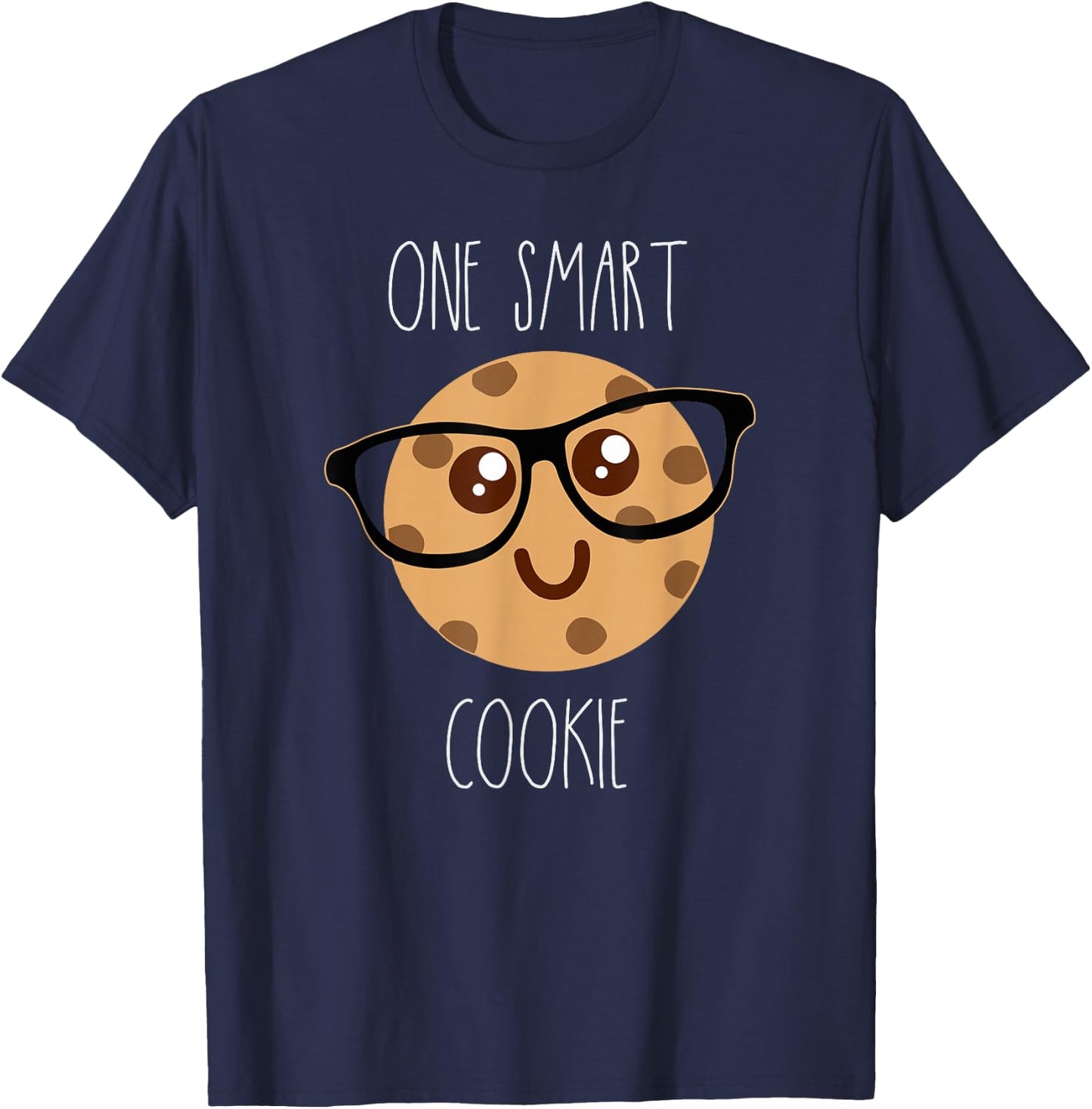 Cute One Smart Cookie Wearing Glasses T-Shirt - T-Shirt | Navy