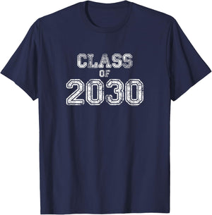 Class of 2030 shirt | Senior 2030 Graduation Gift Him Her T-Shirt - T-Shirt | Navy