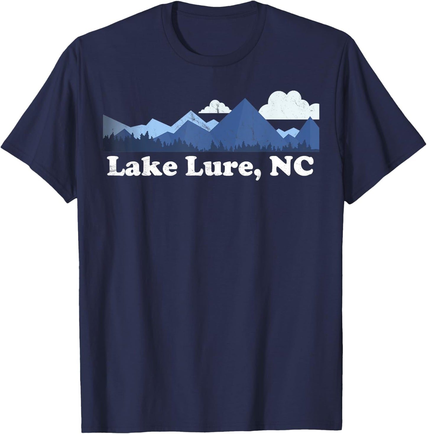 Cute Lake Lure North Carolina Blue Ridge Mountains NC T-Shirt - T-Shirt | Navy