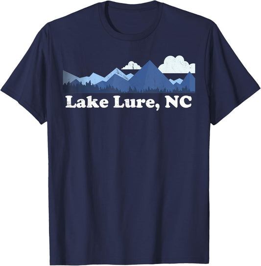 Cute Lake Lure North Carolina Blue Ridge Mountains NC T-Shirt - T-Shirt | Navy