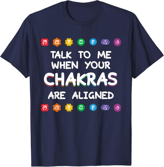 Funny Chakra Shirt Yoga Lover Meditation Sport Pose Gift T-Shirt - T-Shirt | Navy