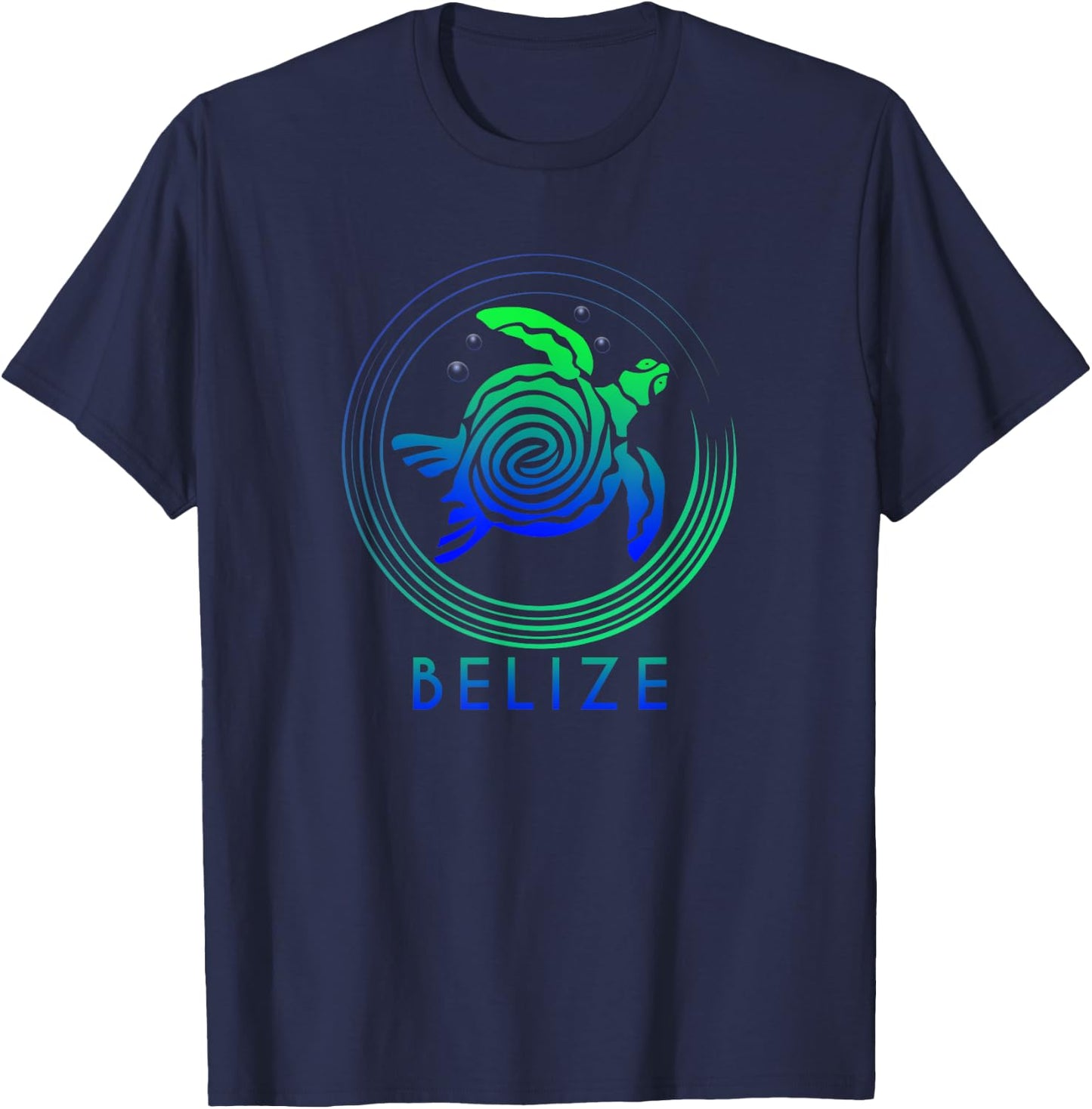 Belize / Tribal Belize Turtle T-Shirt - T-Shirt | Navy
