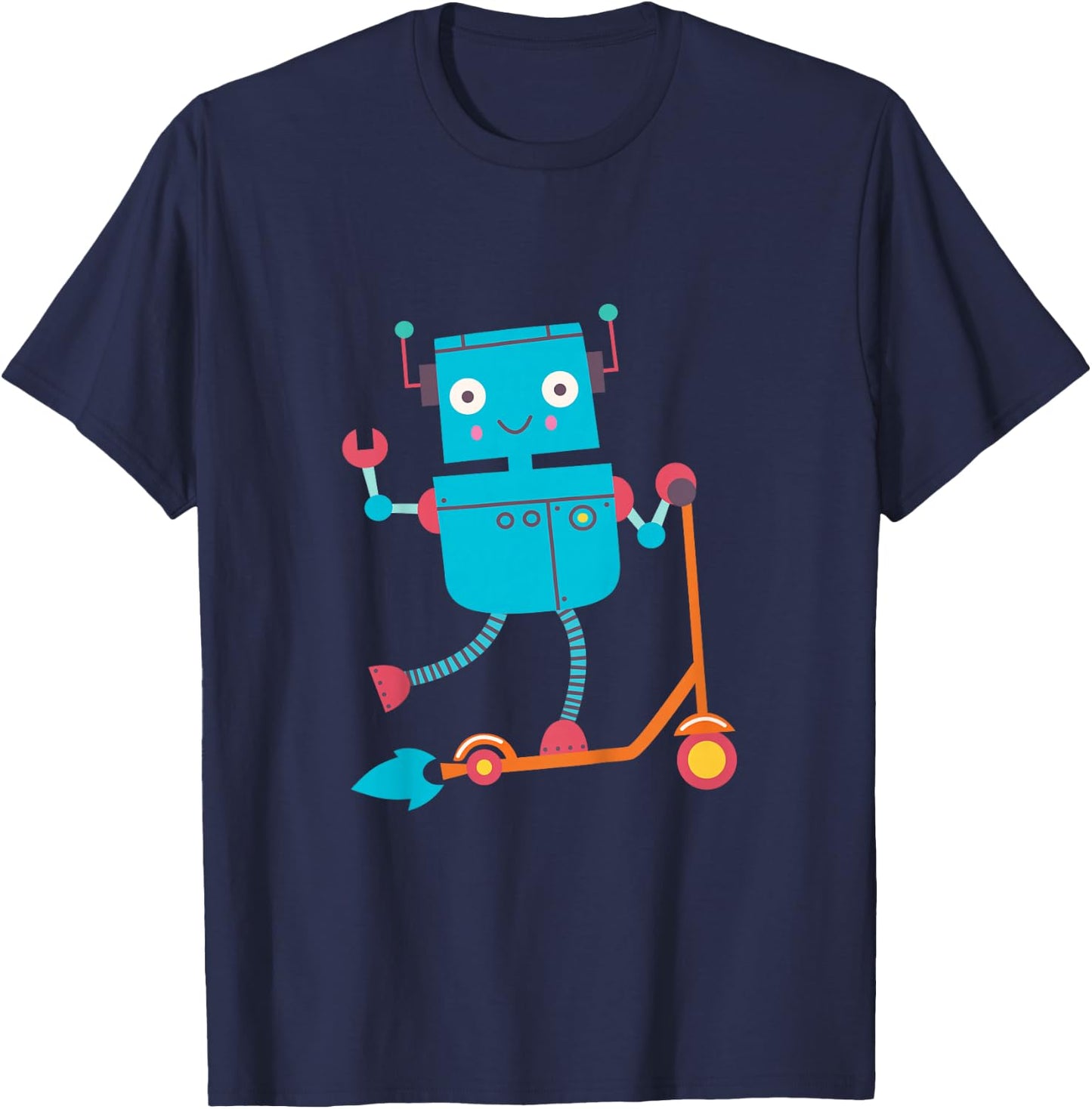Robot Kids Boys Girls Toddler Cute Robot Future Engineer T-Shirt - T-Shirt | Navy