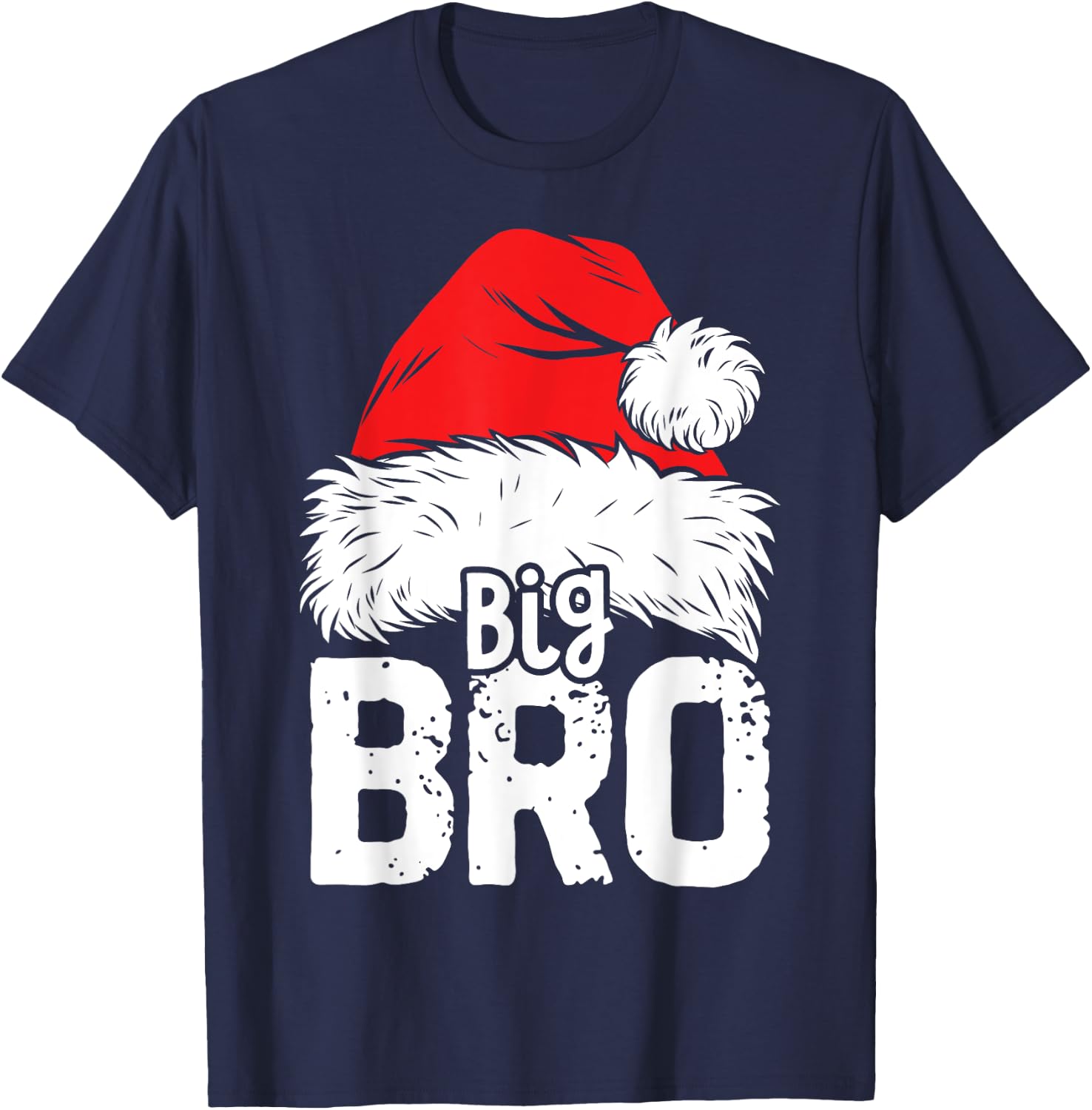 Brother Big Santa Christmas Family Matching Pyjamas Xmas Bro T-Shirt - T-Shirt | Navy