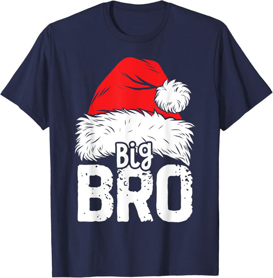 Brother Big Santa Christmas Family Matching Pyjamas Xmas Bro T-Shirt - T-Shirt | Navy