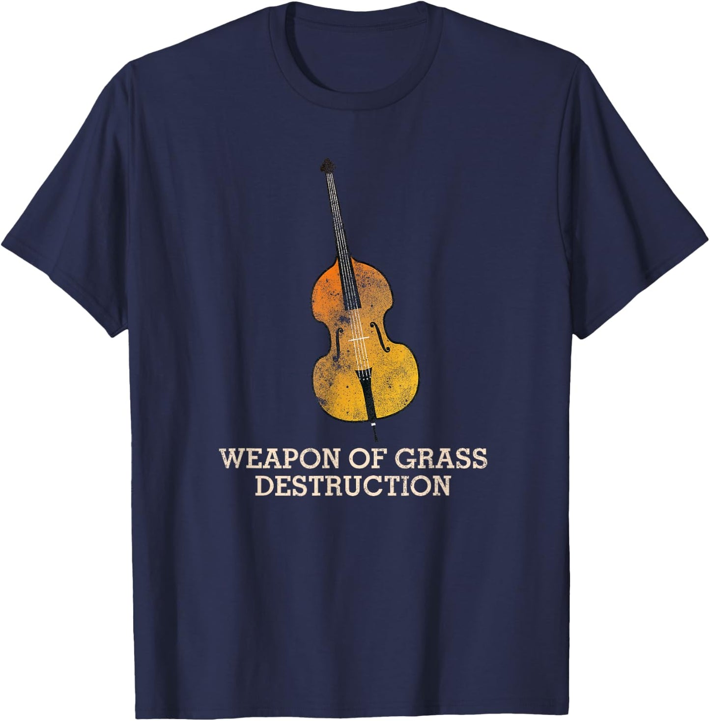 Funny Bluegrass Upright Bass Shirt T-Shirt - T-Shirt | Navy