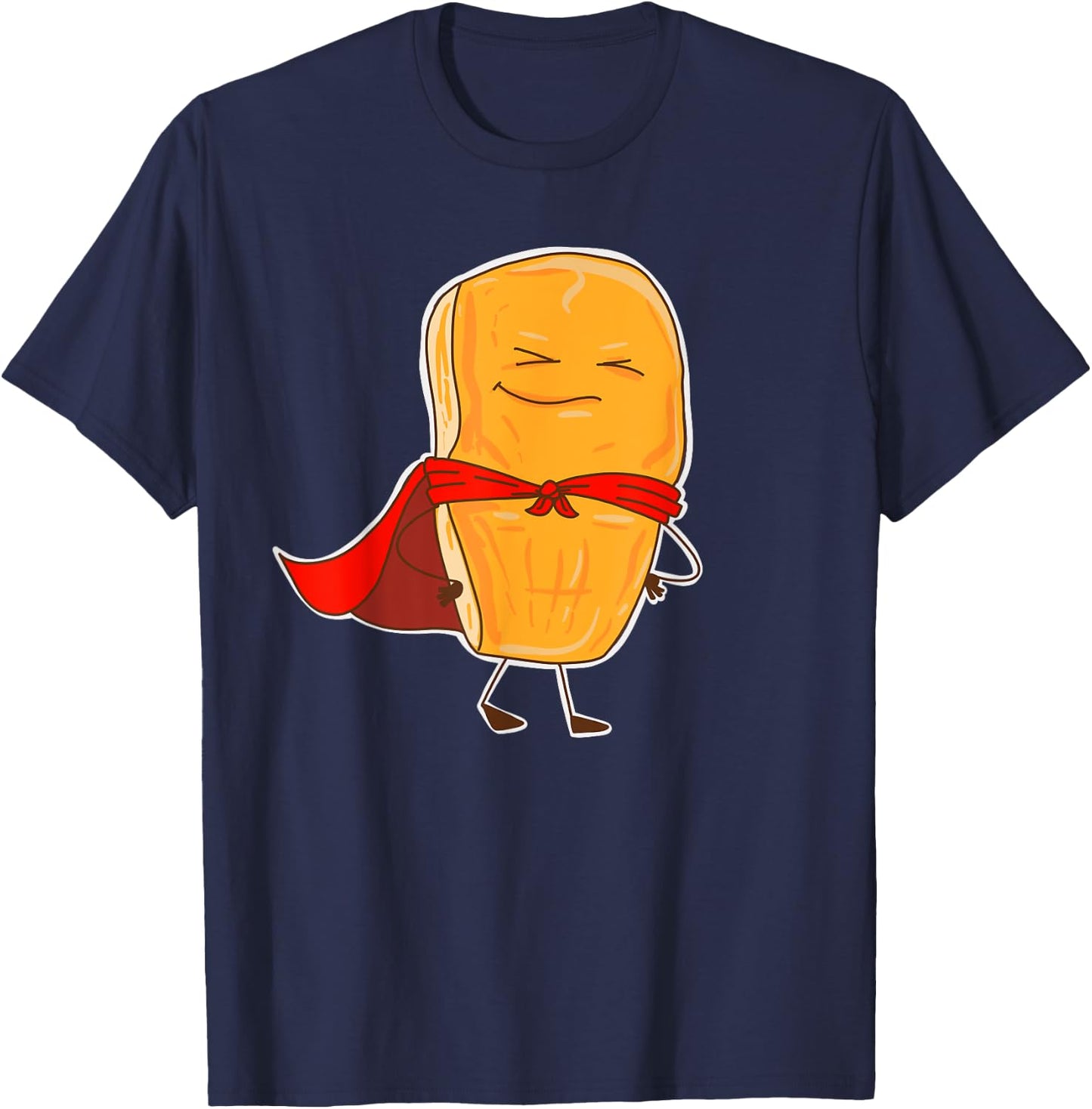 Chicken Nugget | Cute Super Halloween Food Puns Funny Gift T-Shirt - T-Shirt | Navy