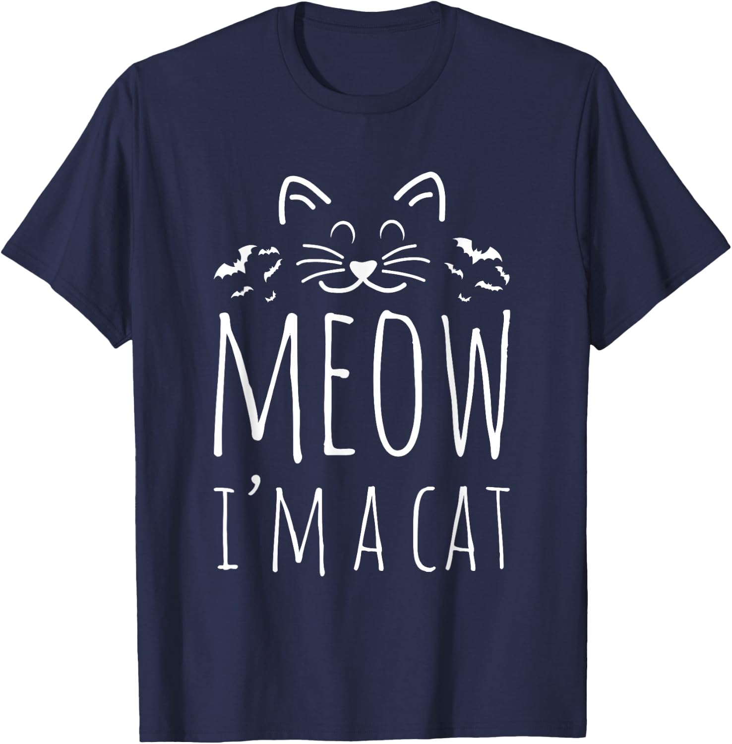 MEOW I'M A Cat Halloween Costume T-Shirt - T-Shirt | Navy