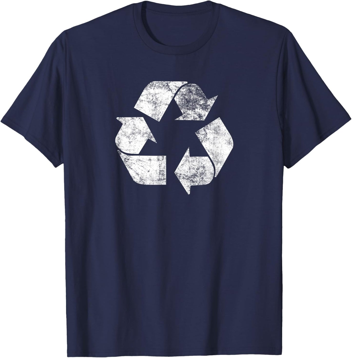 Earth Day Shirt Recycle Logo Vintage Recycling Gift T-Shirt - T-Shirt | Navy