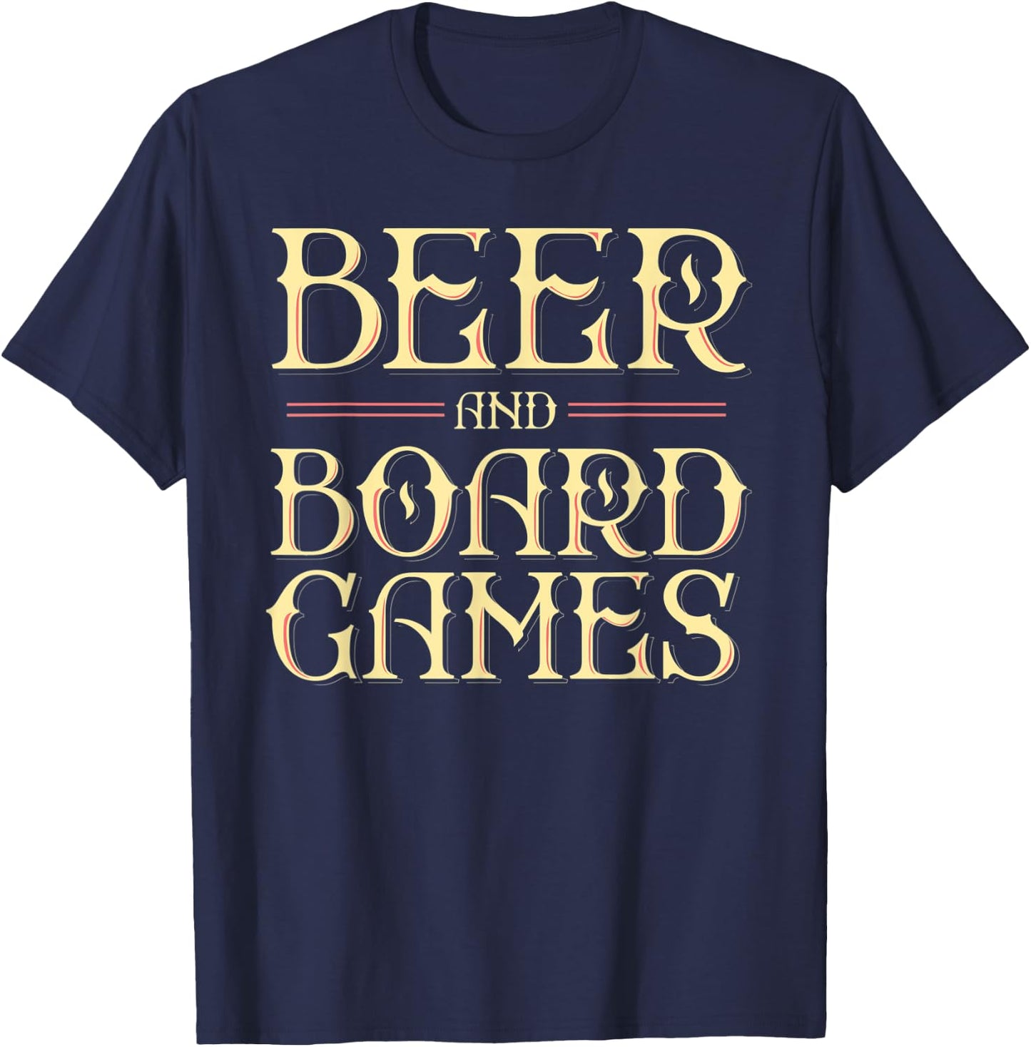 Beer and Board Games T-Shirt - T-Shirt | Navy