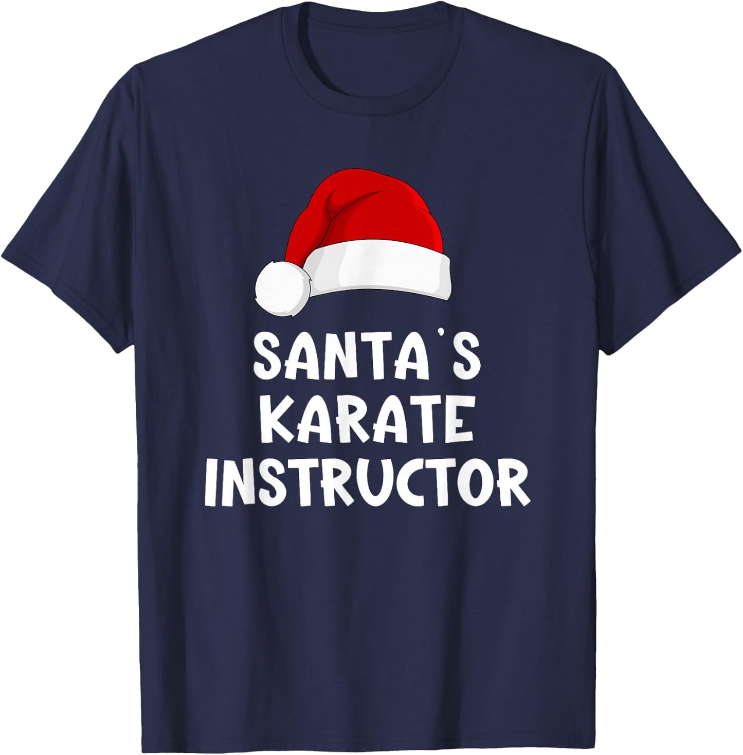 Christmas Santa's Favorite Karate Instructor Funny Pajama T-Shirt - T-Shirt | Navy