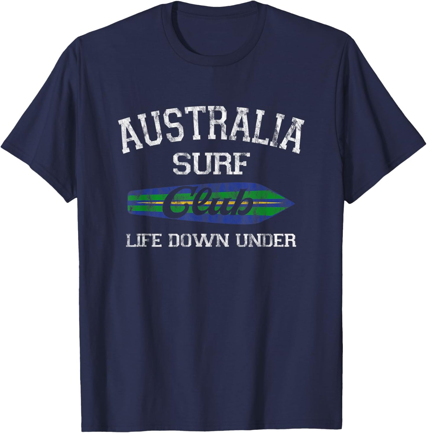 Australia Surf Club Design Vintage Retro Surfing Beach Men Women Kids T-Shirt - T-Shirt | Navy
