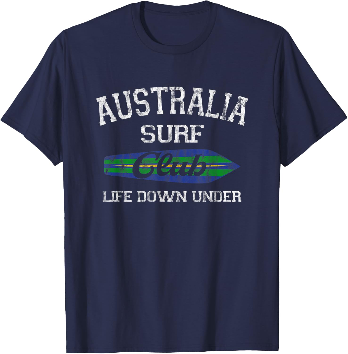 Australia Surf Club Design Vintage Retro Surfing Beach Men Women Kids T-Shirt - T-Shirt | Navy