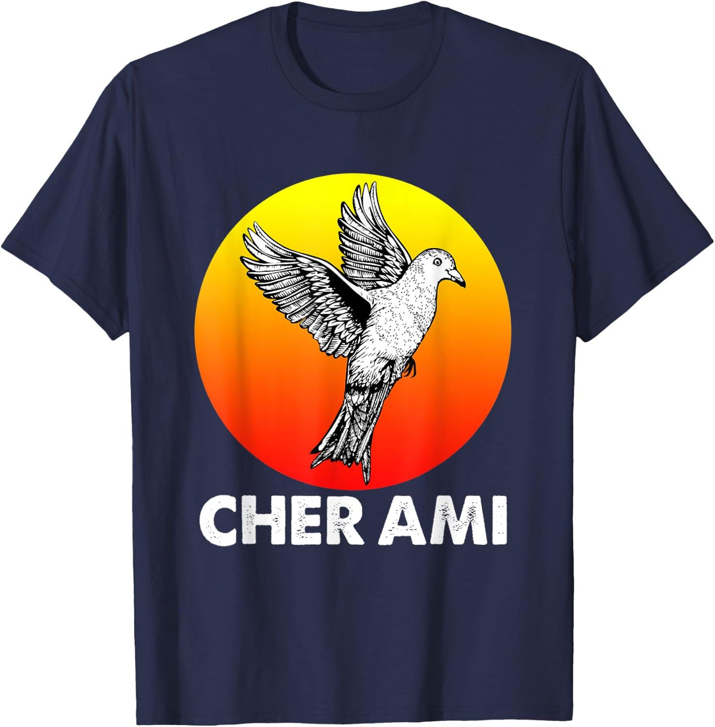Cher Ami World War Hero Carrier Pigeon T-Shirt - T-Shirt | Navy