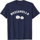 Mozzarella Cheese Funny Food Team Logo English Word Picture T-Shirt - T-Shirt | Navy