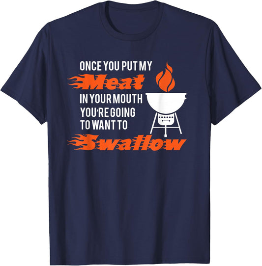 Sexual Grilling Meat T Shirt T-Shirt - T-Shirt | Navy