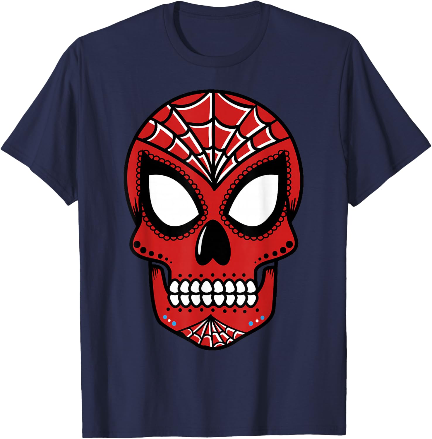 Marvel Spider-Man Sugar Skull T-Shirt - T-Shirt | Navy
