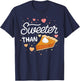 Sweeter Than Pumpkin Pie Halloween SHIRT Kids Thanksgiving T-Shirt - T-Shirt | Navy